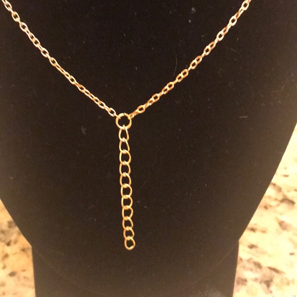 NWOT Long Gold Colored Chain Necklace - Picture 2 of 5